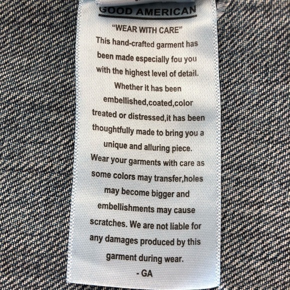 NWT Good American Trucker Boyfriend Denim Sherpa Button Down Jacket size 00/ XS - Picture 10 of 16